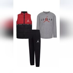 NWT Air Jordan Baby 3 Pc Puffer Vest Pant Set ~3-6 M